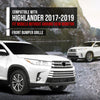 G-PLUS Front Bumper Grille Compatible with Toyota Highlander 2017 2018 2019,Fit Models Without Around View Monitor 531020E070, TO1036173 Primed Black