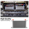 G-PLUS Universal Racing Aluminum Engine Transmission Oil Cooler 19 Row English-style AN10-10AN Silver T-6061 Aluminum