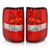 G-PLUS Tail Lights Lamp w/o Bulbs Left & Right Compatible with Ford F150 King Ranch, Lariat, XL 2004 2005 2006 luces traseras faros traseros Red 6L3Z13405BA, FO2800182 Rear Brake Lamps Assembly