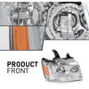 G-PLUS LED Headlights Assembly Front Headlamps Fit Chevy Tahoe Suburban 1500 2007-2014,Fit Chevy Avalanche Suburban 2500 2007-2013 Clear Lens Chrome Housing Amber Reflector,faros delanteros