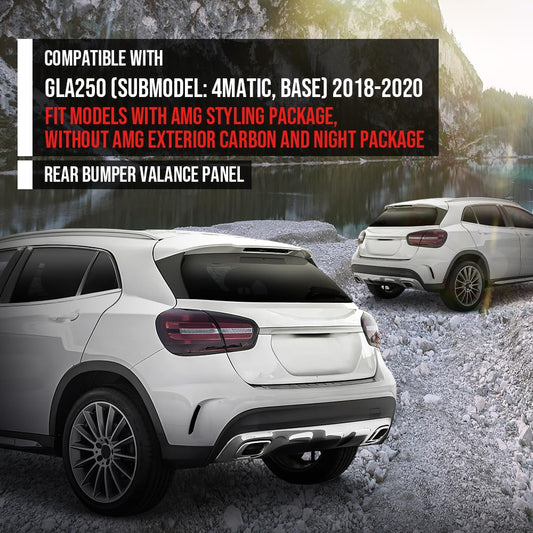 G-PLUS Rear Bumper Valance Panel Compatible with Benz GLA250 2018 2019 2020, Fit Models W/AMG Styling Package, W/O AMG Exterior Carbon and Night Package 1568855001, MB1195147 Sliver