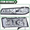 G-PLUS Headlights Assembly Compatible with Chevy Colorado/GMC Canyon 2004-2012,Fit Isuzu i-280 i-350 2006,Fit Isuzu i-290 i-370 2007-2008 Headlamps Smoky Lens Chrome Housing Clear Reflector