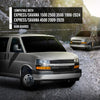 G-PLUS in-Channel Window Ventvisor Sun Rain Guards Side Wind Deflector Compatible with Chevy Express GMC Savana 4500 2009-2020 Smoky