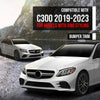 G-PLUS Front Left Outer Bumper Trim Compatible with Benz C300 2019-2023 For Models With AMG Styling 2058858902, MB1046160 Glossy Black