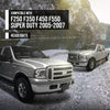 G-PLUS LED DRL BAR Headlight Assembly Compatible with Ford F250 F350 F450 F550 Super Duty 05-07 /Fit Ford Excursion 05 HeadLamps LH & RH Clear lens Black Housing White Reflector FO2503217 6C3Z13008CB