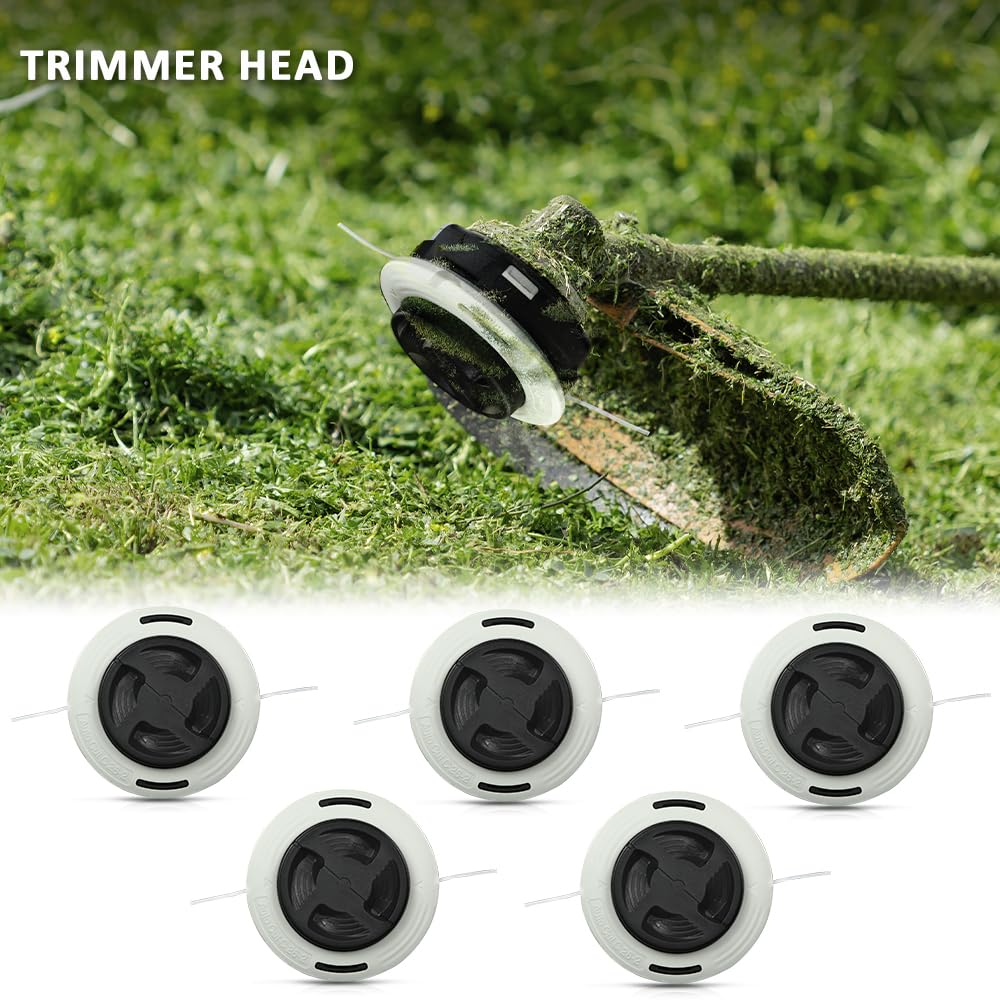 G-PLUS 5pcs C26-2 Trimmer Head Replacement Auto Cut Fit Stihl FS55, FS56, FS70, FS80, FS85, FS87, FS89, FS90, FS91, FS94, FS100, FS111, FS120 Black and White