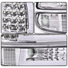 G-PLUS LED DRL Headlights Compatible with 1999-2002 Chevy Silverado/2001-2002 Silverado 1500HD 2500HD/00-06 Tahoe Suburban 1500 2500, Bumper Headlamps, 2Pcs Clear (Left+Right)