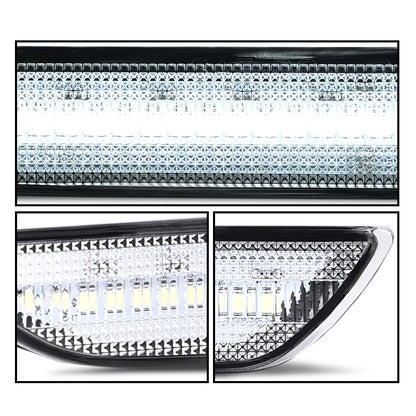 G-PLUS White LED Rear Side Marker Lights Lamps With Bulbs Compatible with Ford Mustang 2015-2022 FR3Z-15A201-A, FR3Z-15A101-A, FR3Z15A201A, FR3Z15A101A Pair Clear Lens