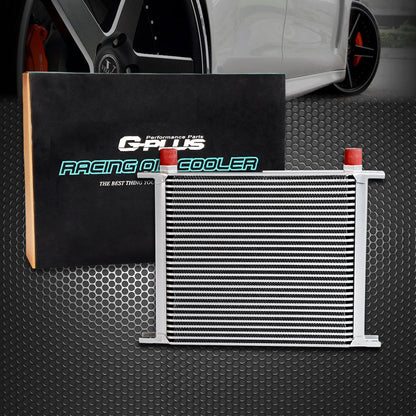 G-PLUS 30 Row AN10-10AN Universal Aluminum Engine Transmission Oil Cooler Color Silver