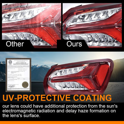 G-PLUS LED Tail Light Lamp Compatible with Chevy Malibu 2019-2022 Passenger Rear Lamps Tail Lights Red Clear lens Chrome Houning 84595943 Luces Traseras Rear Brake Lamps Assembly Faros Traseros