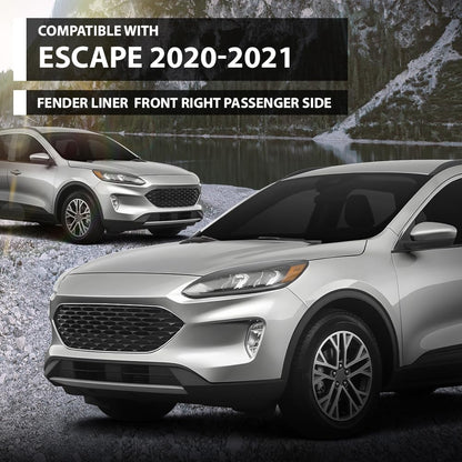 G-PLUS Front Right Fender Liner Inner, Compatible with Ford Escape SE Sport Hybrid 2020/ Ford Escape 2020-2021, Passenger Side, LJ6Z16103F, FO1249205