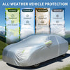 Car Cover Waterproof All Weather For Universal Sedan,Full Exterior Cover with Door Zipper and Cotton Lining,Outdoor Rain Sun Snow UV Protection, Indoor Dust and Scratch Resistant 3L+ (189*71*59 inch)