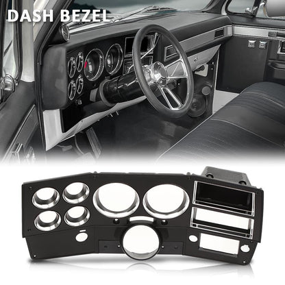 G-PLUS Dash Bezel W/Lower Column Cover with Storage Box Compatible with Chevy GMC Truck Blazer Suburban 1984-1987 without A/C & Wiper Switch Hole Black