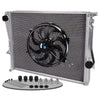 Aluminum Racing Radiator Replacement For BMW Z3 M COUPE/ROADSTER E36 3.2L L6 1998 1999 2000 2001 2002 +14" Radiator Cooling Fan