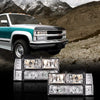 G-PLUS Headlights Assembly, Fit 1994 1995 1996 1997 1998 1999 GMC C1500 K1500 Yukon Bumper Headlamps, Clear Lens Chrome Housing Clear Reflector,faros delanteros