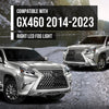 G-PLUS LED Fog Light Passenger Right Side Fog Lamp Compatible with LX GX460 2014-2023 8121060190 Black