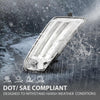 G-PLUS DRL Daytime Running Lights Pair LED Left & Right Compatible with Volvo XC60 2010-2013 31290873, 31290874 White