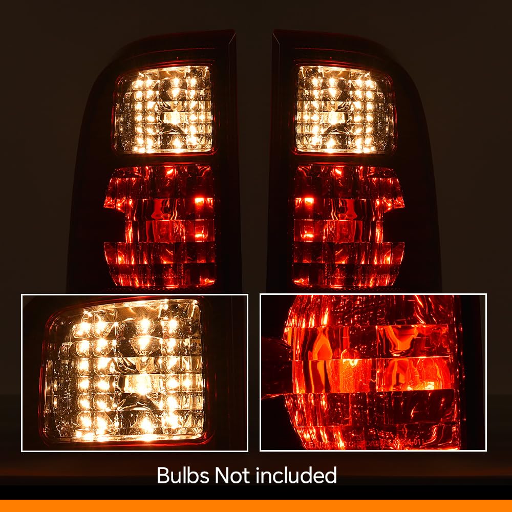 G-PLUS Rear Tail Light w/o Bulbs Compatible with Ford F250 F350 F450 F550 Super Duty 2008-2016 Tail Lamp Red Lens Left Driver & Right Passenger Luces Traseras Faros TraserosAssembly