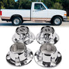 G-PLUS Chrome Wheel Hub Center Caps with 12 mounting Screws, Compatible with Ford F150 Truck/Bronco 1980-1996, Fit Ford Van 1992-1996 4x4 Front 4WD Wheel Drive