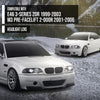 G-PLUS Headlight Lens Cover Compatible with BMW E46 3-Series 2DR 1999-2003 Fit BMW M3 Pre-Facelift 2-Door 2001-2006 Left & Right Pair Front Headlamp Lens Cover Clear