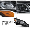 G-PLUS Projector Headlight w/Bulb Compatible with Toyota Camry LE SE 2018-2022 Right Passenger Clear Lens Black Housing Amber Reflector TO2503255Bumper Headlamps,faros delanteros