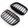 Black Front Bumper Kidney Grille Hood Grill Compatible for BMW F48 F49 X1 2016-2017