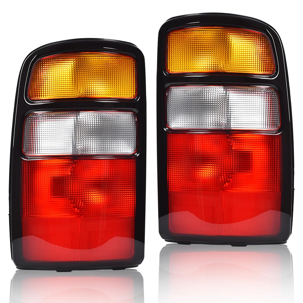 G-PLUS Tail Lights Compatible with Chevy Suburban 1500 2500/Tahoe 2000-2006,Fit GMC Yukon 2000-2006,Rear Brake Lamps Assembly w/o Bulbs,Red Lens Driver & Passenger Faros Traseros,Faros Traseros