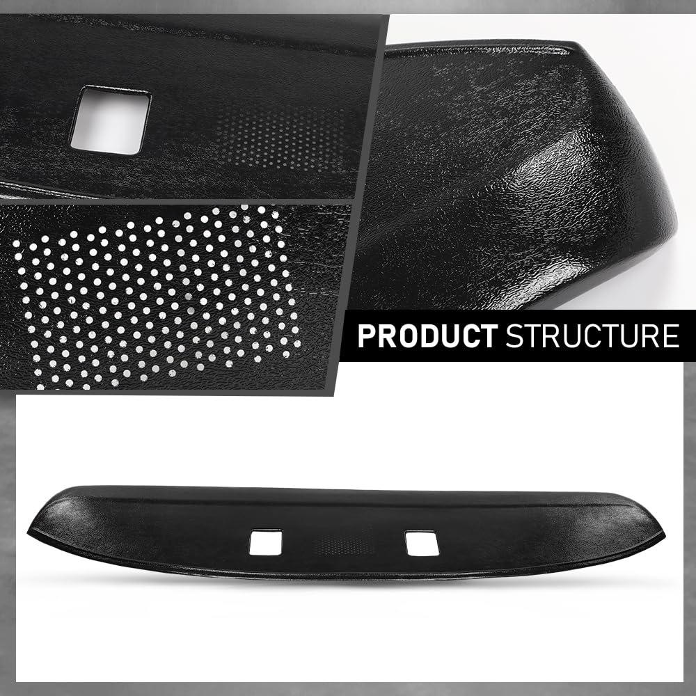 G-PLUS Dashboard Cover Compatible with Ford F100 1967-1972 Dash Cover Black
