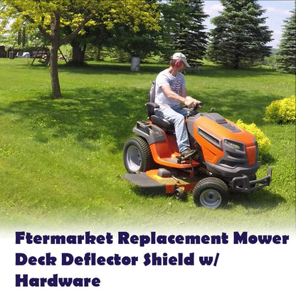 G-PLUS 42" Deflector Shield W/Mounting Hardware Chute Cover Compatible with Craftsman,Mower Deck Deflector Shield Kit Black