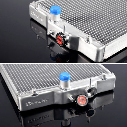 2 ROW 42MM Full Aluminum Racing Radiator Stop Leak Replacement For HONDA CIVIC EG EK DEL SOL INTEGRA B18C/B16A DOHC 1992-2000 32MM IN/OUT