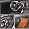 G-PLUS One Left Driver Side Headlight Compatible with Honda Accord 2013 2014 2015 Headlamp Halogen Clear Lens Black Housing Amber ReflectorBumper Headlamps,faros delanteros