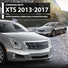 G-PLUS Front Bumper Lower Grille for Cadillac XTS 2013-2017 Chrome Black Front View