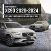 G-PLUS Bumper Fog Light Grille Grill Trim Front Left & Right Side Compatible with Volvo XC90 2020-2024 31663514, 31663515 Chrome Black