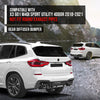 G-PLUS Rear Diffuser Compatible with BMW X3 G01 M40i Sport Utility 4Door 2018 2019 2020 2021 Not Fit Round Exhaust Pipes Rear Diffuser Bumper Lip Glossy Black