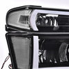 G-PLUS LED DRL Headlights, Fit Chevy Colorado/GMC Canyon 2004-2012,Fit Isuzu i-280 i-350 2006/i-290 i-370 2007-2008 Headlamps, Clear Lens Black Housing Clear Reflector,faros delanteros Assembly