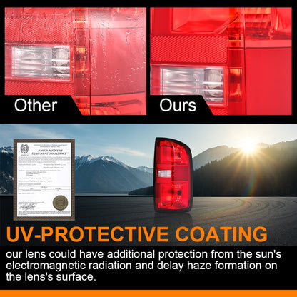 G-PLUS Rear Right Tail Light Assembly w/Bulb Compatible with Chevy Colorado 2015-2022, Fit 4-Door Crew Cab & 4-Door Extended Cab Only, Rear Brake Lamp Luces Traseras, GM2801270, Red Lens