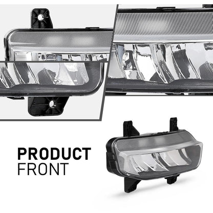 G-PLUS Front Bumper LED Fog Lights Lamps+Bracket Kit Compatible with Dodge Ram 1500 2019-2021 68273291AB