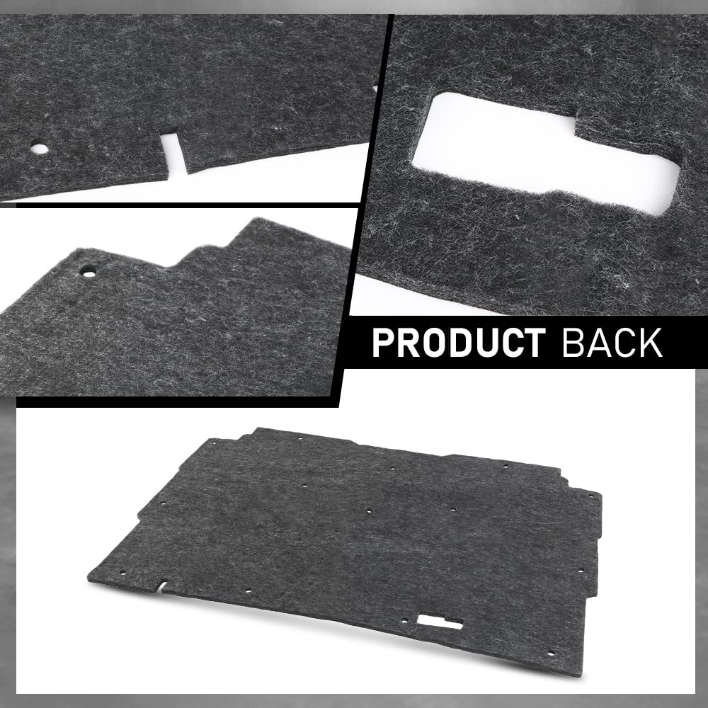 G-PLUS Hood Insulation Pad 1/2" with Clips Compatible with Chevy S10 1982-1993,Fit Chevy S10 Blazer 1983-1993 Black