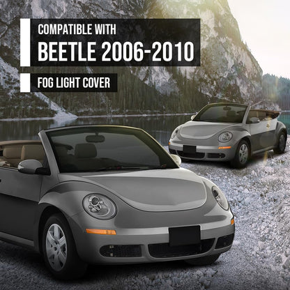 G-PLUS Front Right Side Fog Light Cover Compatible with VW Beetle 2.5 2006-2008 Fit VW Beetle Base/Comfortline 2009-2010 1C0807684A01C, VW1039150 Black