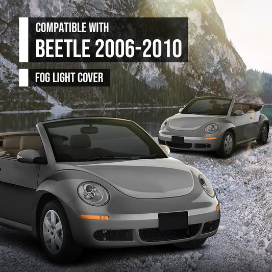 G-PLUS Front Right Side Fog Light Cover Compatible with VW Beetle 2.5 2006-2008 Fit VW Beetle Base/Comfortline 2009-2010 1C0807684A01C, VW1039150 Black