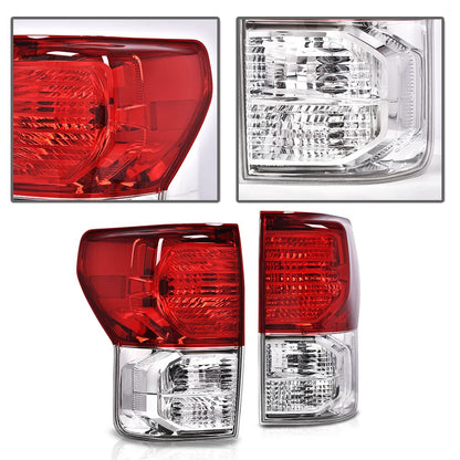 G-PLUS Tail Lights Assembly Compatible with Toyota Tundra 2007-2013,Rear Brake Tail Lamps w/Wiring Harness,Driver Left & Passenger Right Luces Traseras, Faros Traseros, Luces Traseras