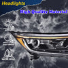 G-PLUS Headlights Assembly, Compatible with 2017 2018 2019 Honda CRV CR-V Right Bumper Headlamp, Clear Lens Black Housing Amber ReflectorBumper Headlamps,faros delanteros