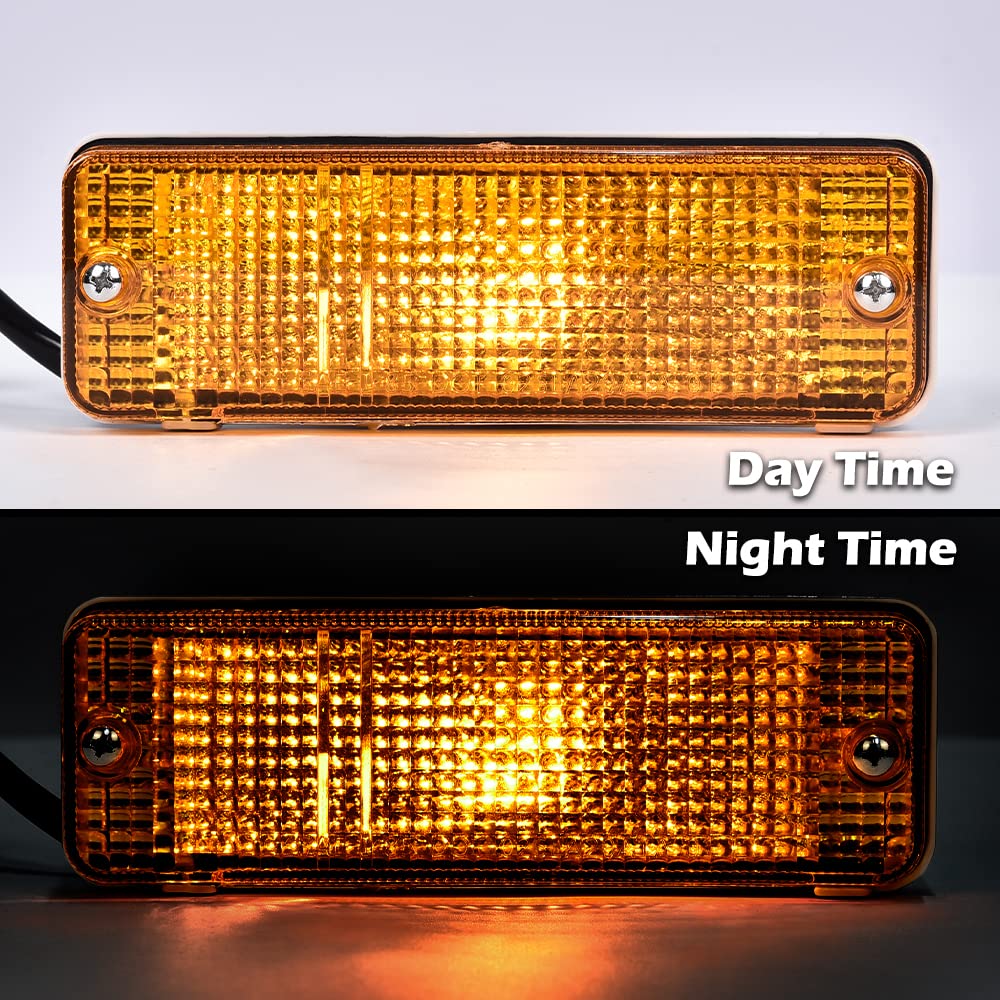 G-PLUS Turn Signal Light Orange Compatible with 84-88 Toyota 8151089130, 8152089130