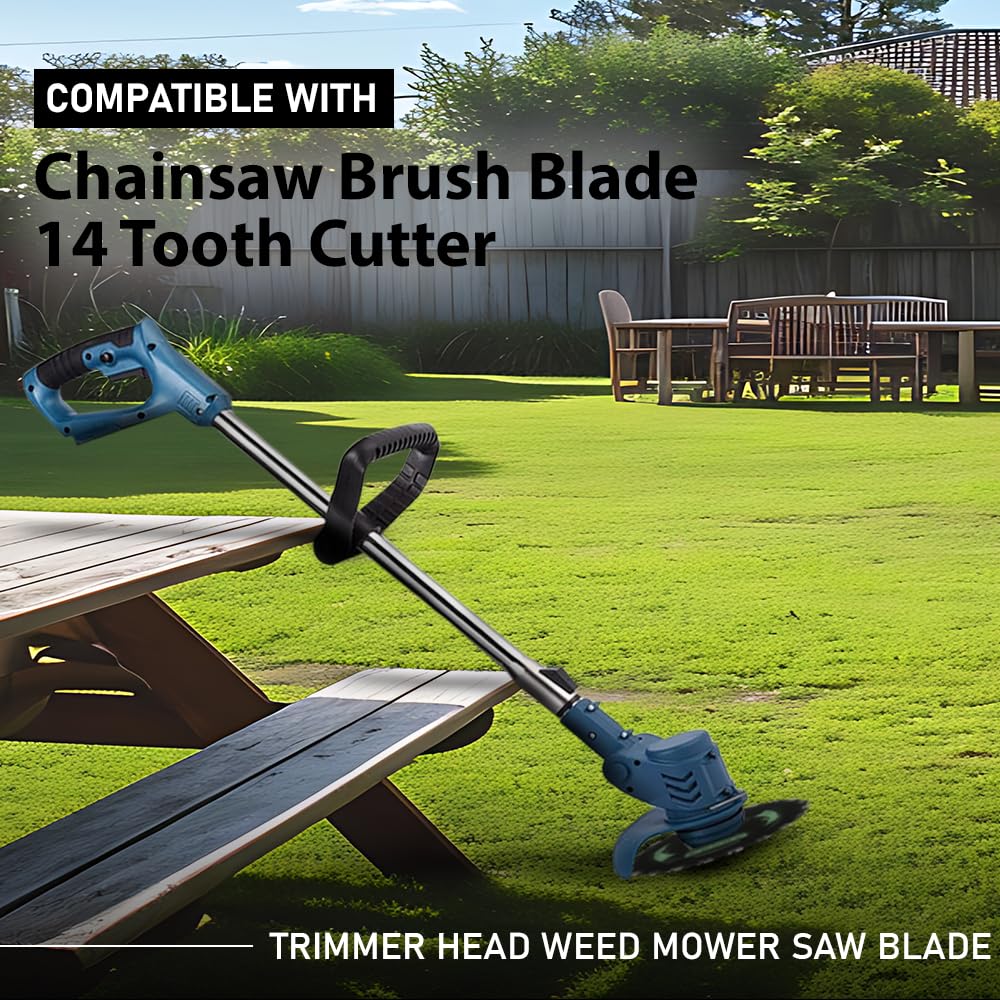 G-PLUS 9-Inch 2PCS Chainsaw Brush Blade 14-Tooth Fit Cutter Trimmer Head Weed Mower Saw Blade Black