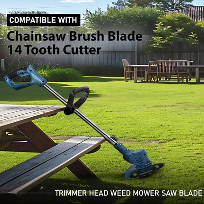 G-PLUS 2pcs 9" Chainsaw Brush Blade 14 Tooth Cutter Trimmer Head Weed Mower Saw Blade Black