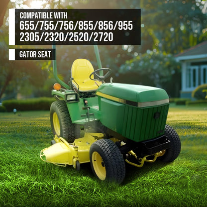 G-PLUS High Back Tractor Seat Compatible with John Deere Compact Utility Tractors: 655, 755, 756, 855 for 2305, 2320, 2520, 2720, Might Have to Replace Existing Kill Switch Yellow