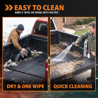 G-PLUS TPE Floor Mats Fit Chevy Silverado 2019-2026 3rd Row Truck Accessories Cargo Liners All Weather Protection 2PCS Black Alfombras para Carro