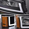 G-PLUS Headlight & Bumper Fog Lights Assembly Compatible with Chevy Silverado Avalanche 2003-2006/Silverado 1500HD 2003-2007 /Silverado 2500HD Left & Right SideBumper Headlamps,faros delanteros