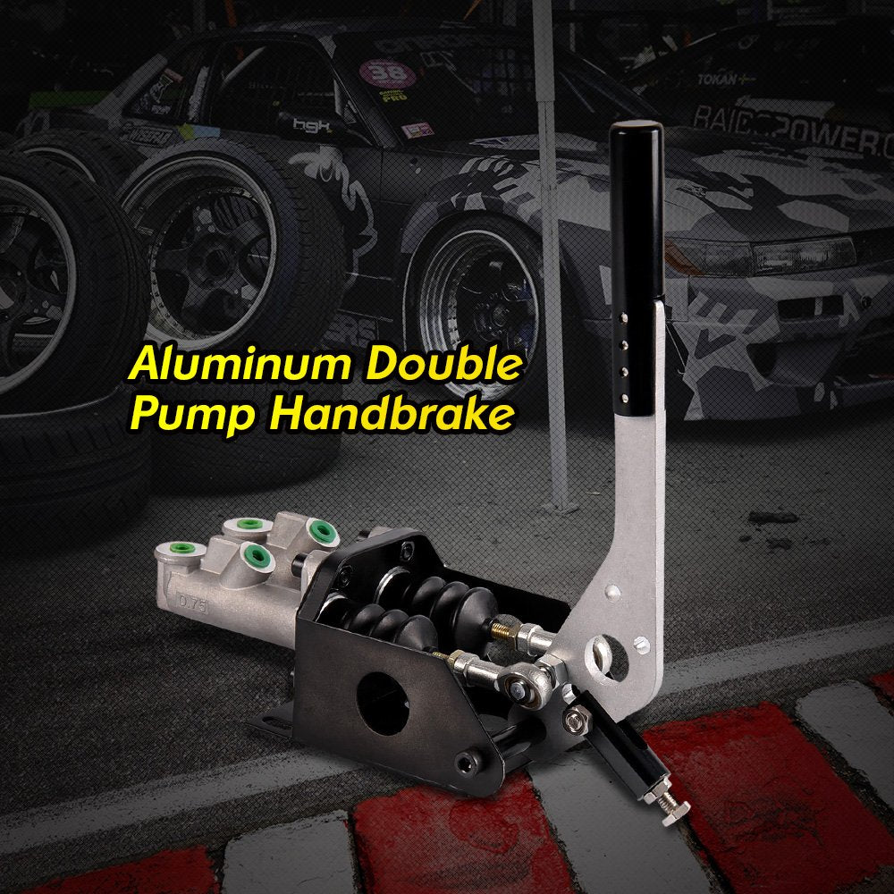 Universal Double Master Cylinder Hydraulic Drift E-Brake Racing Handbrake Black