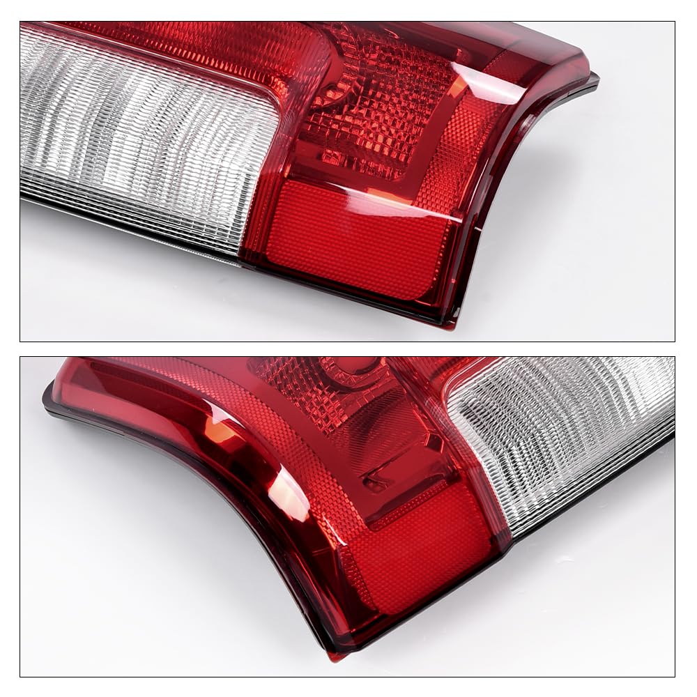 G-PLUS Tail Lights Assembly Compatible with Ford F250 F350 Super Duty 2017 2018 2019, Left & Right Rear Lamps Assembly, Red Lens Chrome Housing, FO2800256 HC3Z13405D